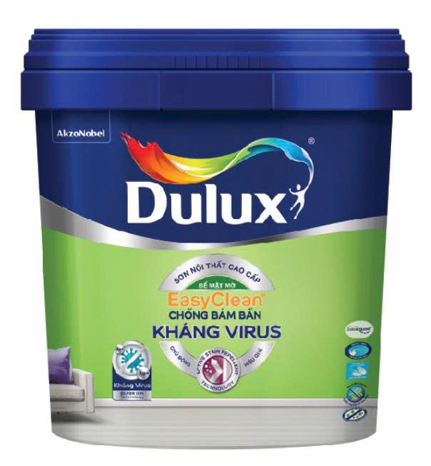 DULUX EASYCLEAN CHỐNG BÁM BẨN KHÁNG VIRUS E016M BỀ MẶT MỜ